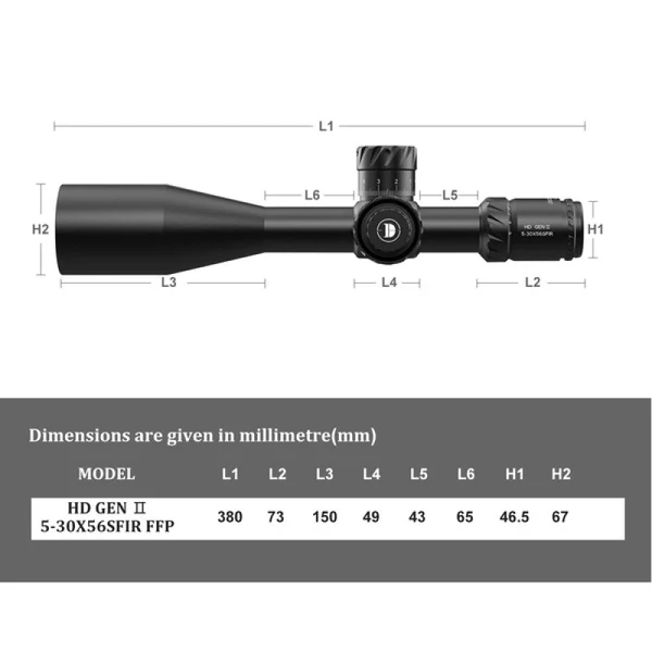Zielfernrohr DISCOVERY OPTICS HD-GEN2 5-30X56SFIR FFP ZEROSTOP 18429, Bild 1 von 7