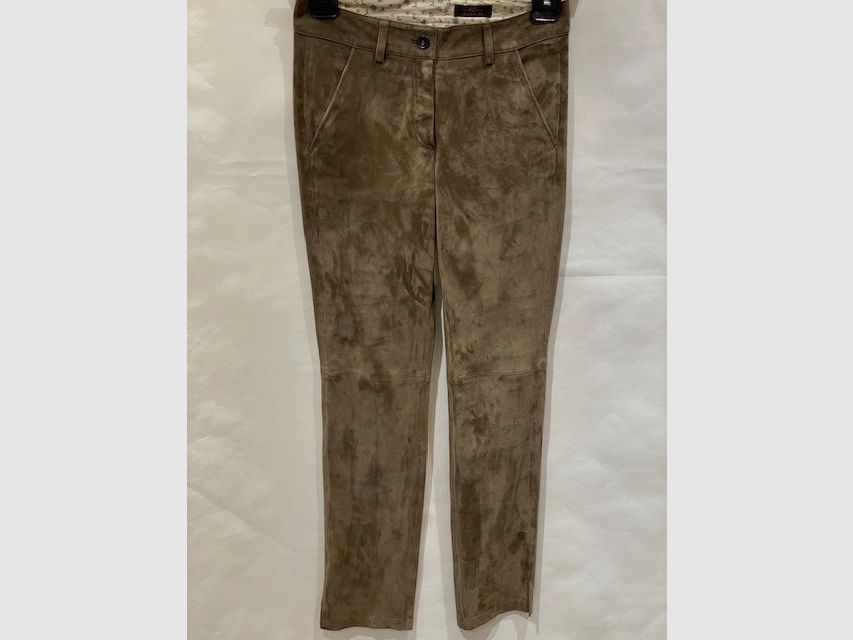Habsburg pantaloni in pelle Zoe in marrone, immagine 1 di 2
