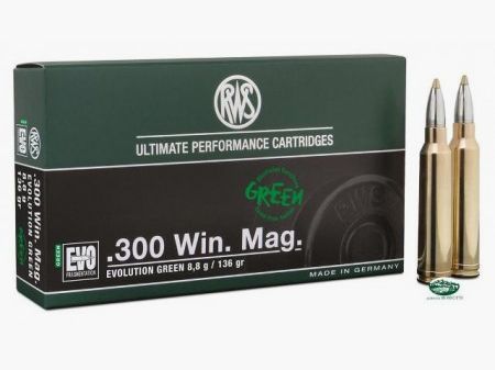 RWS Munizioni cal.300 win mag EVO GREEN 136gr