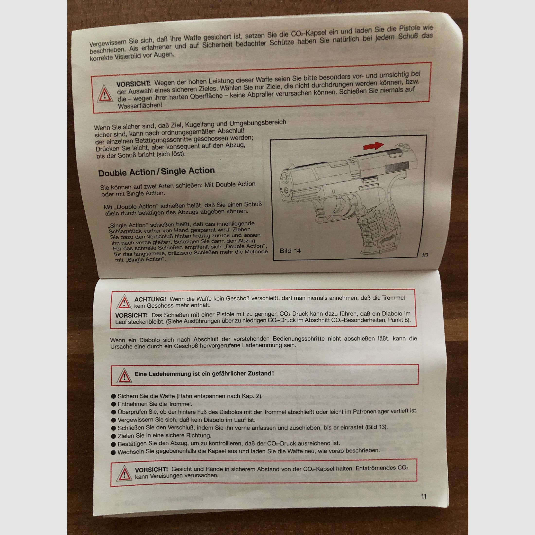 Pistola Walther CO2 CP99 como portador de piezas de repuesto