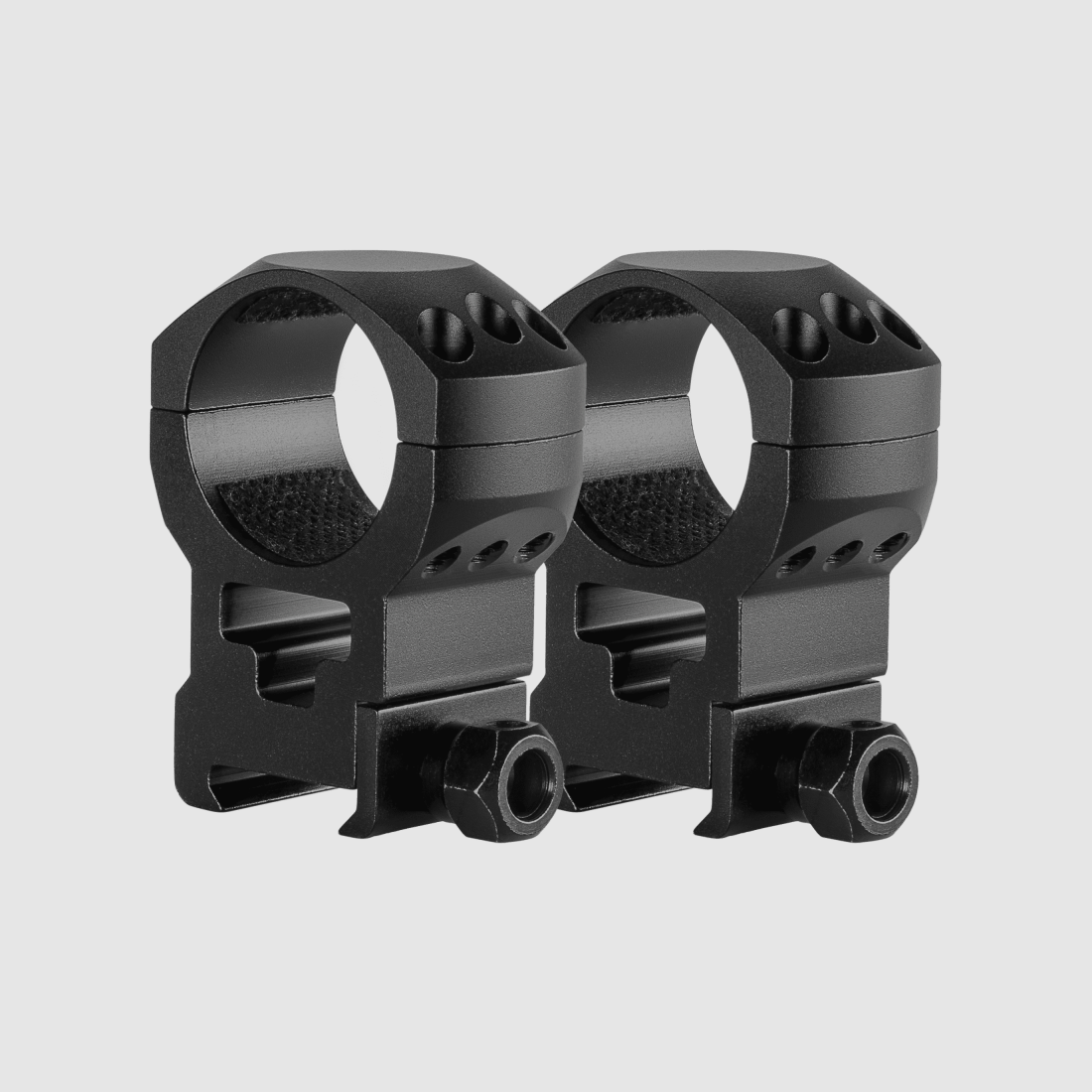 HAWKE Tactical Montageringe Weaver 30 mm Extra High – Aluminium, Set (2 St.), Sattelhöhe 23 mm
