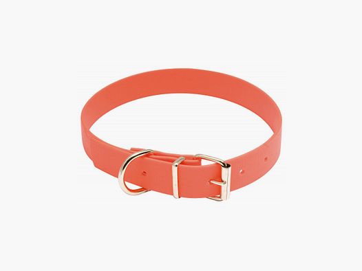 Dog collar Biothane fluorescent orange - Length 50 cm