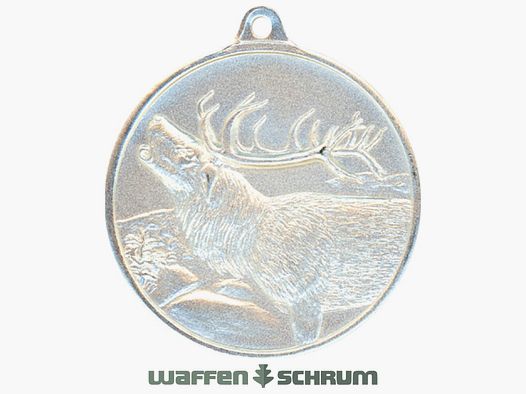 Steinhauer&Lück Jachtmedaille Rothirsch 40mm verzilverd