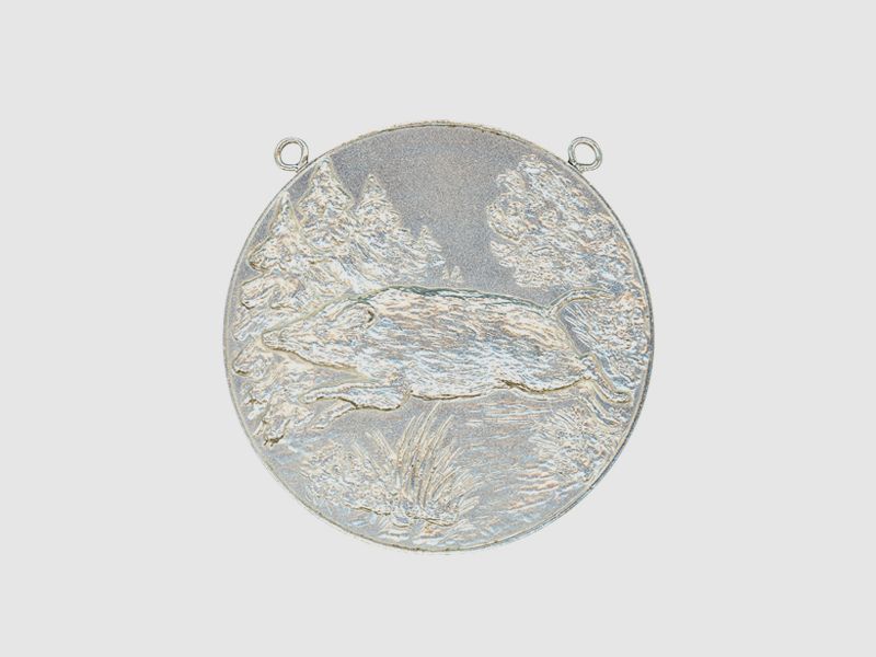 Steinhauer&Lück Medaille Wildschwein mit Kette Versilbert