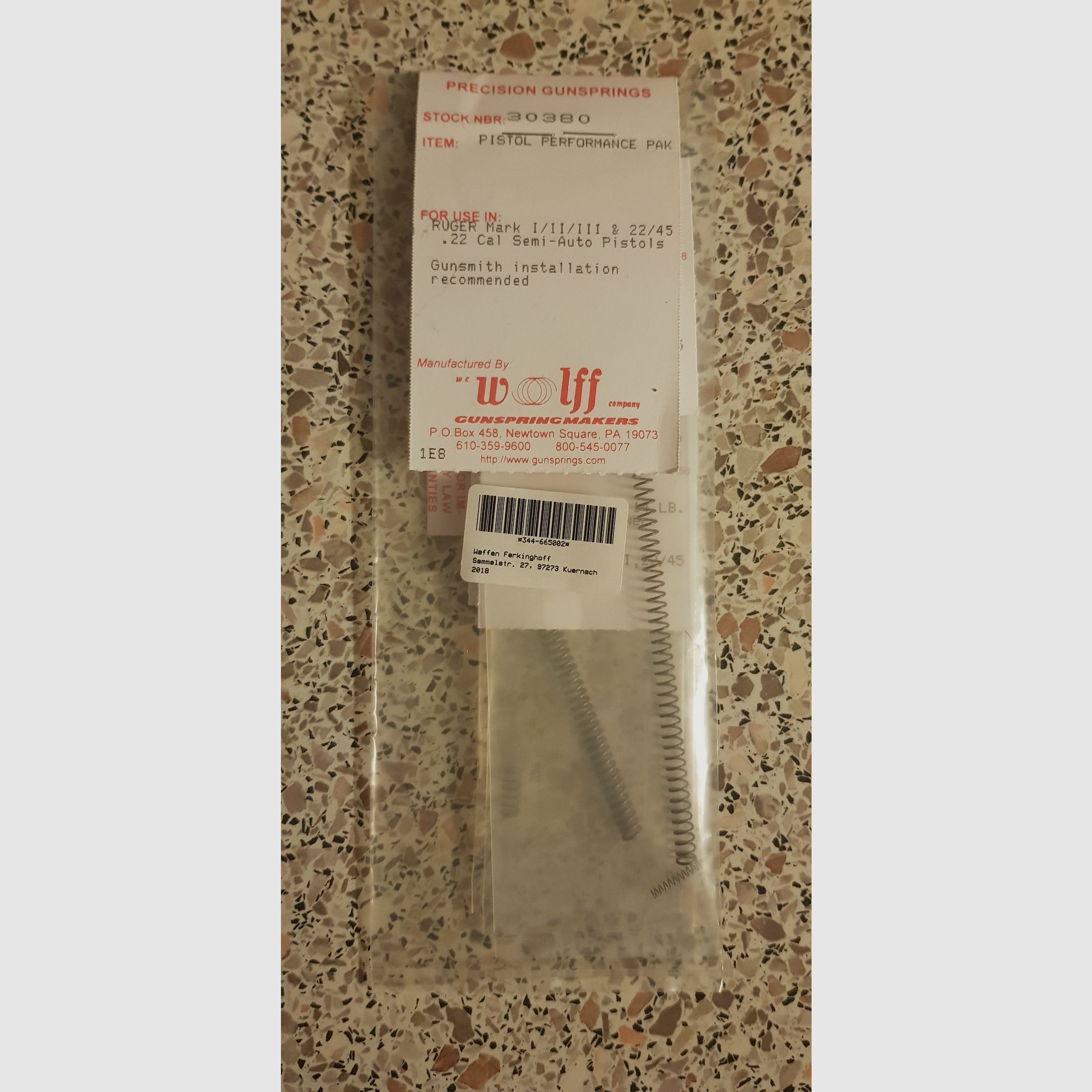 Ruger Mk 1 2 3 & 22/45 Federn 