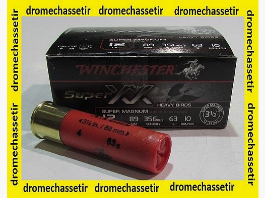 Box mit 10 Patronen Winchester XX Super Magnum Kal. 12/89, Schrotpatrone, 63 Gramm Bleischrot 4
