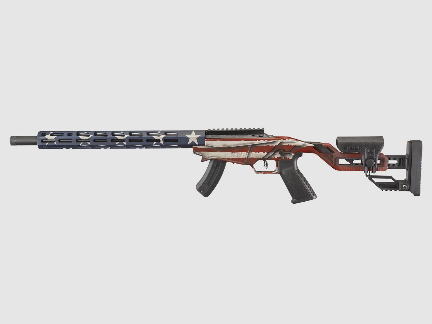 Carabina RUGER PRECISION RIMFIRE .22LR 18" « American Flag », immagine 4 di 5