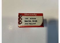 PALLE HORNADY 9mm .355 124GR FMJ/FP