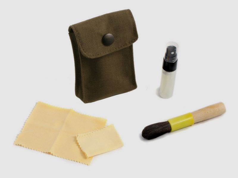 Juego de limpieza de óptica premium, con bolsa de almacenamiento
