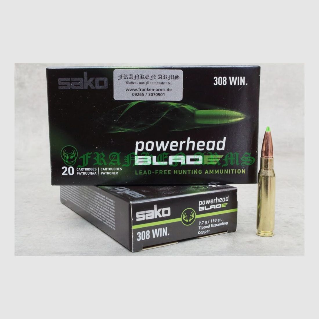Lame Powerhead Sako .308 Win. 150gr. 9,7g 20 pièces Prix dégressifs