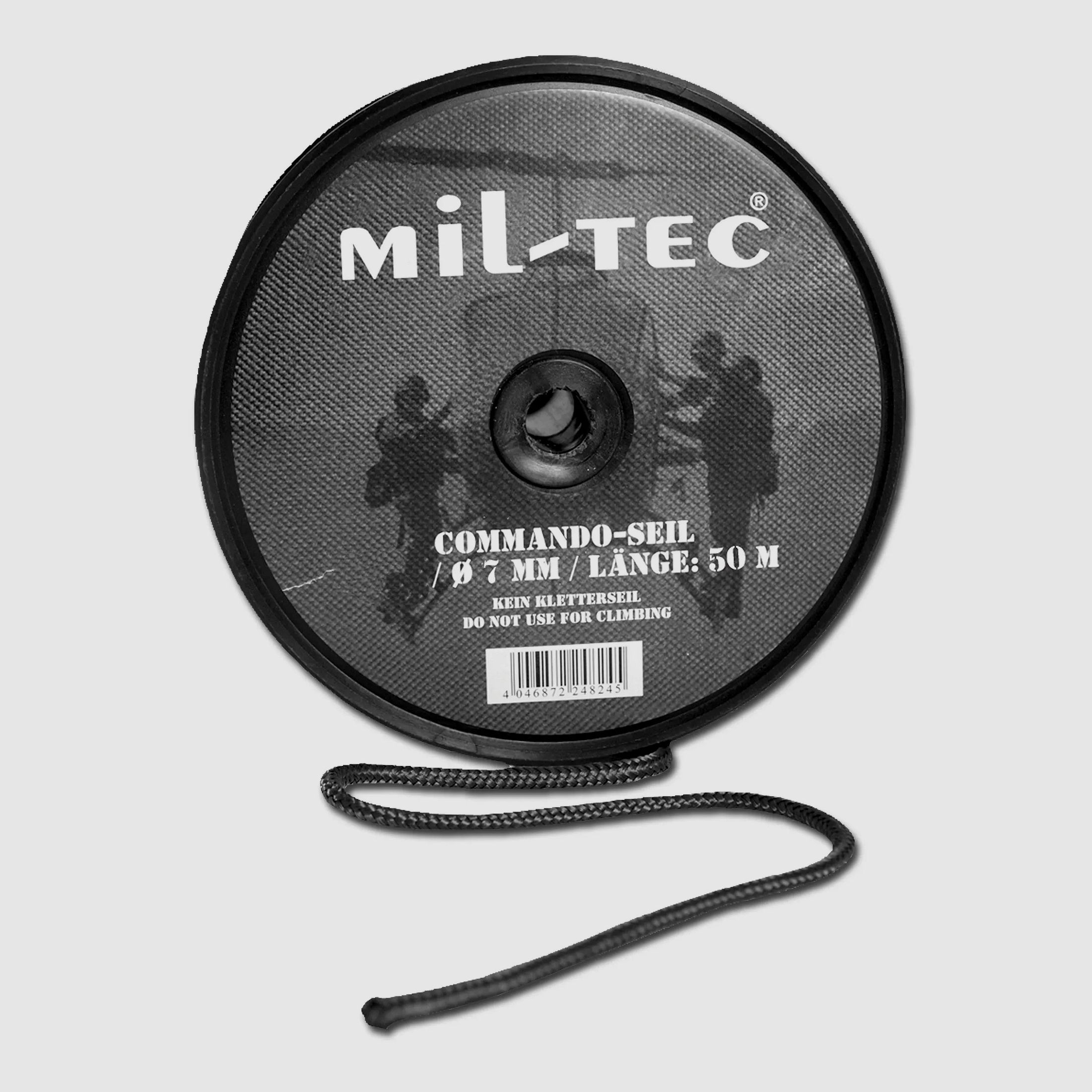 Mil-Tec Kommandoseil schwarz 7 mm, 50 m