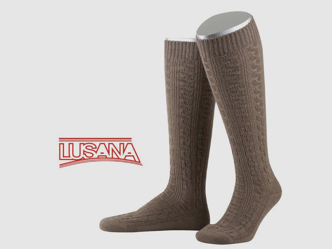 Lusana Trachtenstrumpf in Taupe (12)