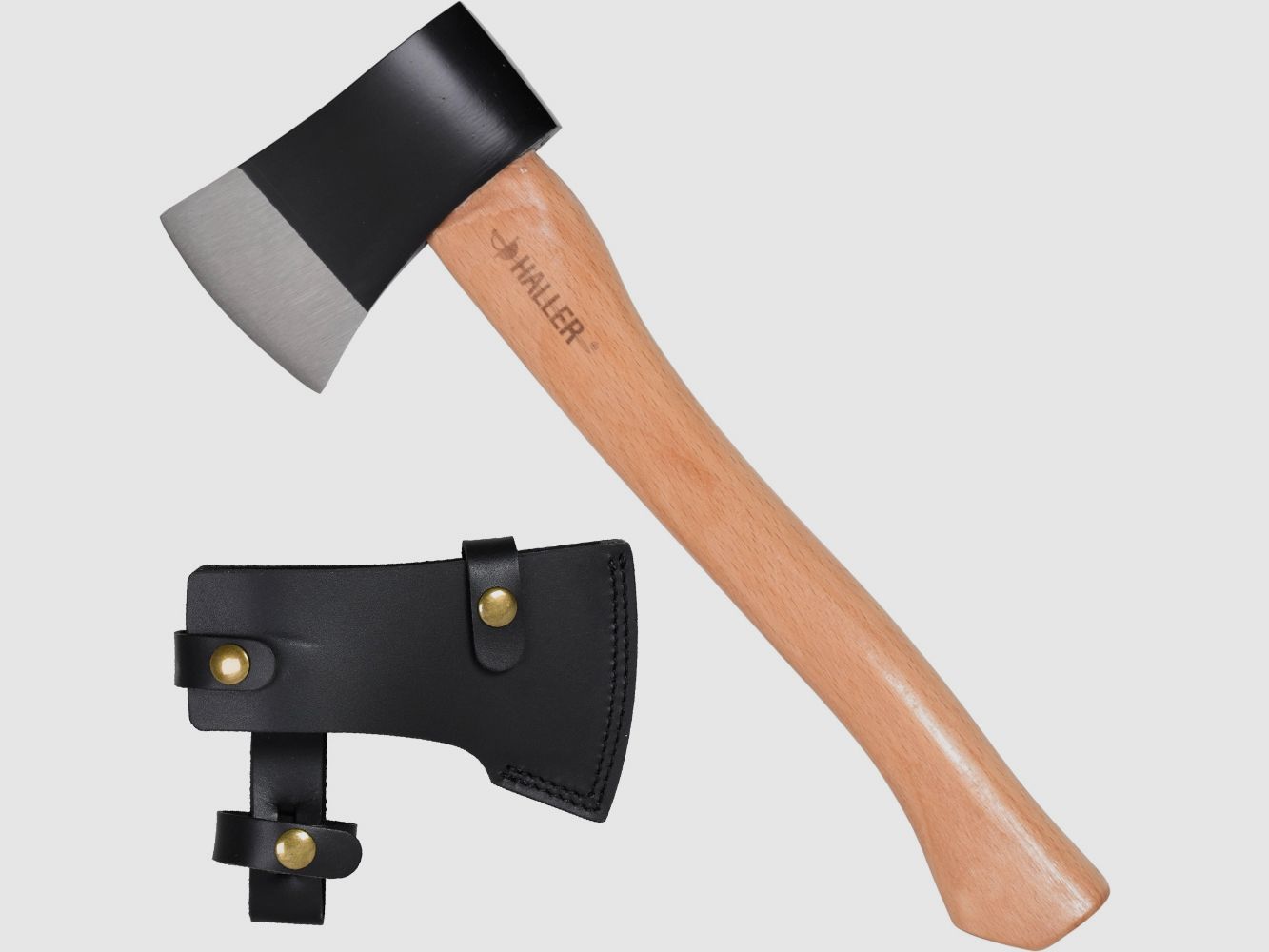 Axt mit Leder-Schutz Lnge 360mm Gewicht 620g