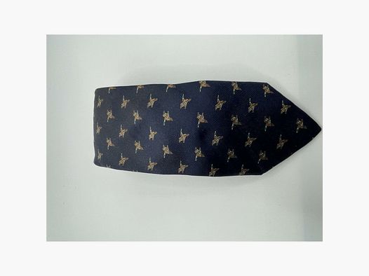 Robert Keyte cravate 100% soie bleue motif canard