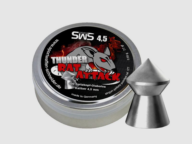 Spitzkopf Diabolos SWS Thunder Rat Attack Kaliber 4,5 mm 0,50 g glatt 500 StĂĽck