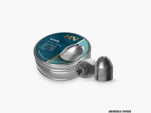 BULLE AIR COMPRESSED – H&N GRIZZLY 9.0MM / .35 CAL 5.3g 82gr (60pcs)