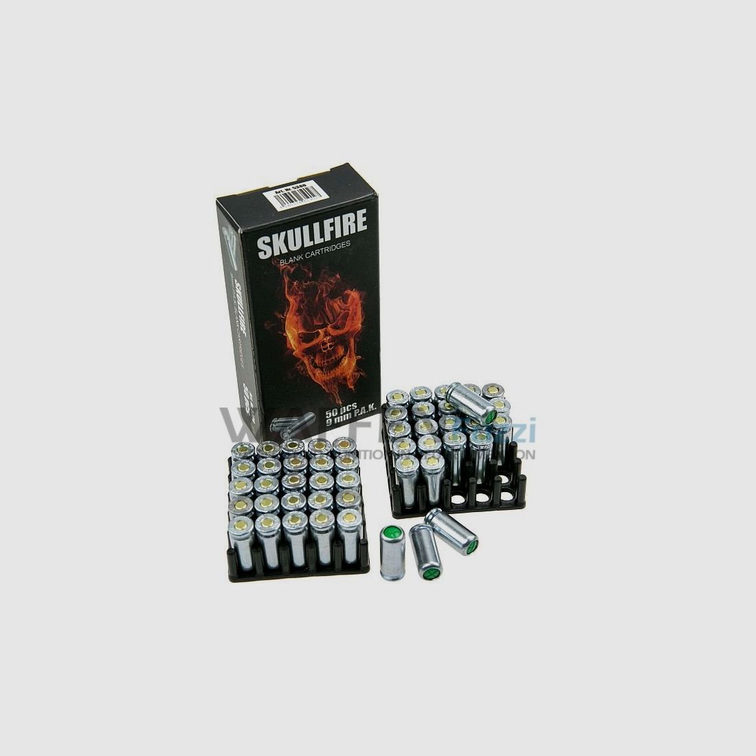 Skullfire 9 mm P.A.K. 50 coups