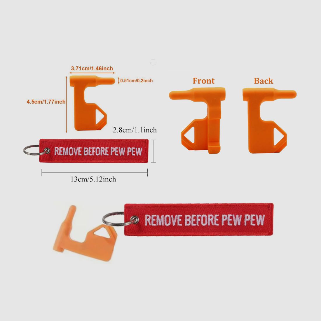 Sicherheitsfahne Chamber Safety Flag BDS IPSC Pistole Gewehr Remove before Pew