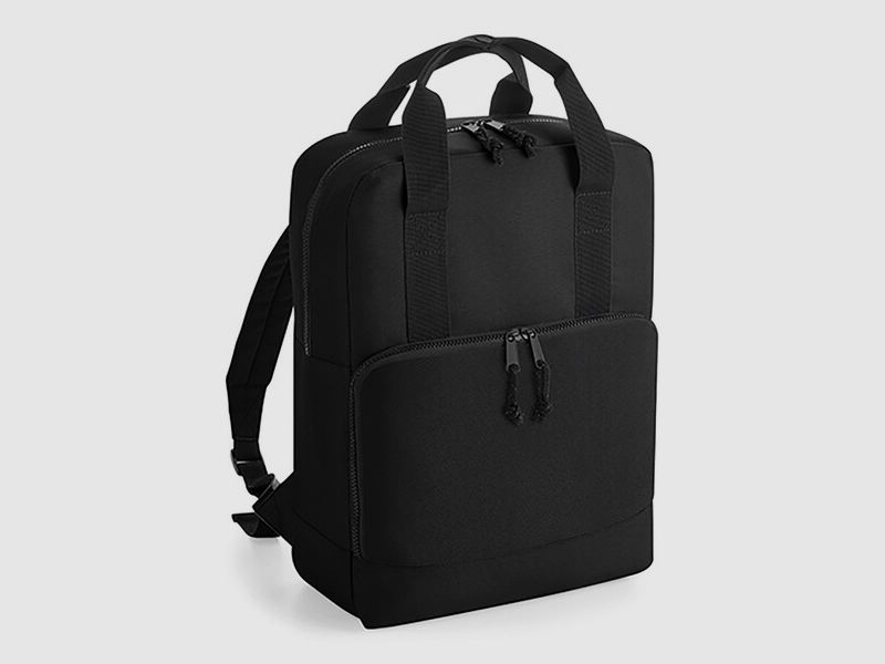 Recycling-Doppelgriff-Kühlrucksack 17 Liter - Schwarz