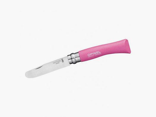 Cuchillo para niños Opinel, acero inoxidable, madera de haya, rosa