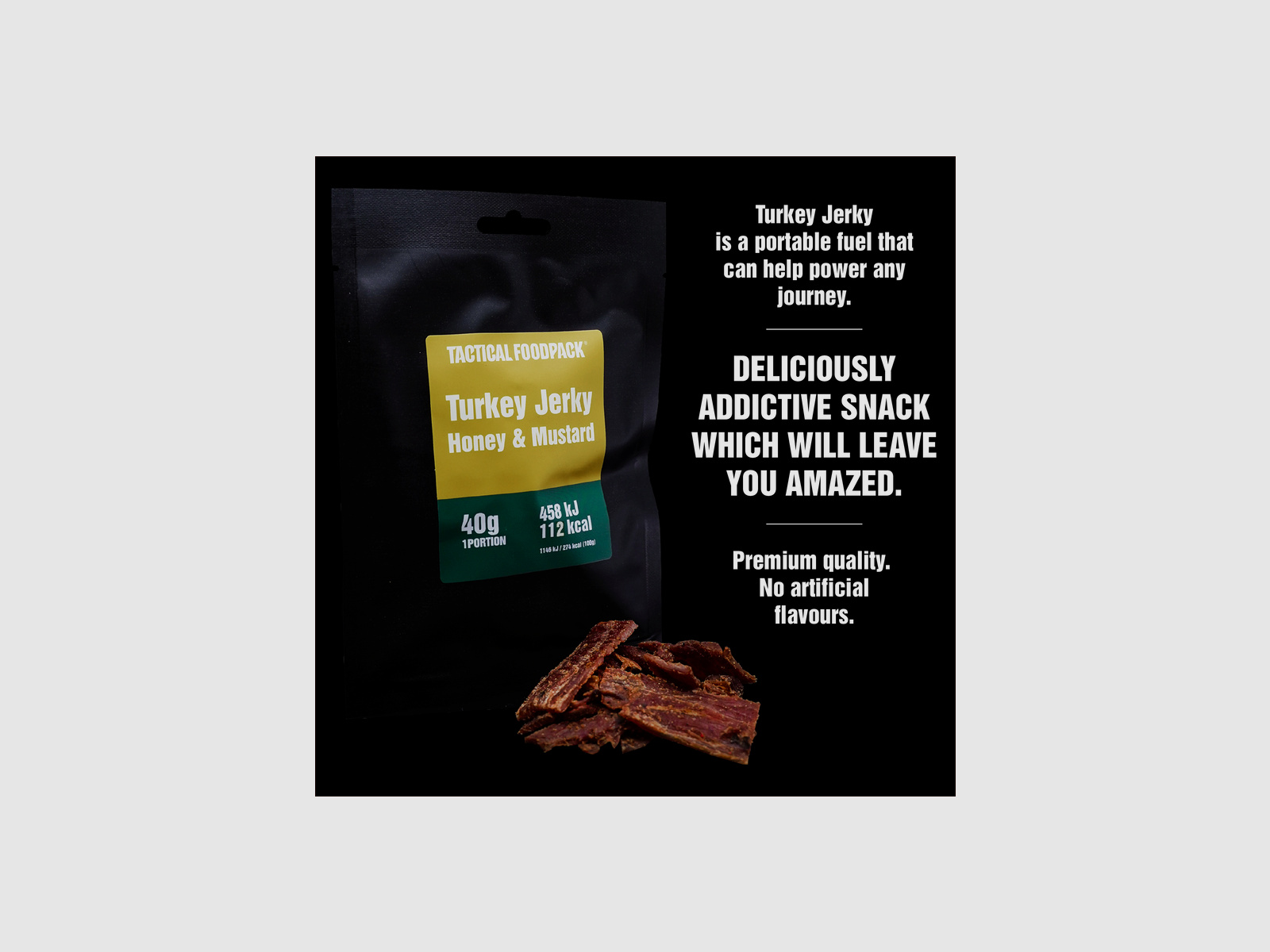 TACTICAL FOODPACK Turkey Jerky Honey & Mustard 40g