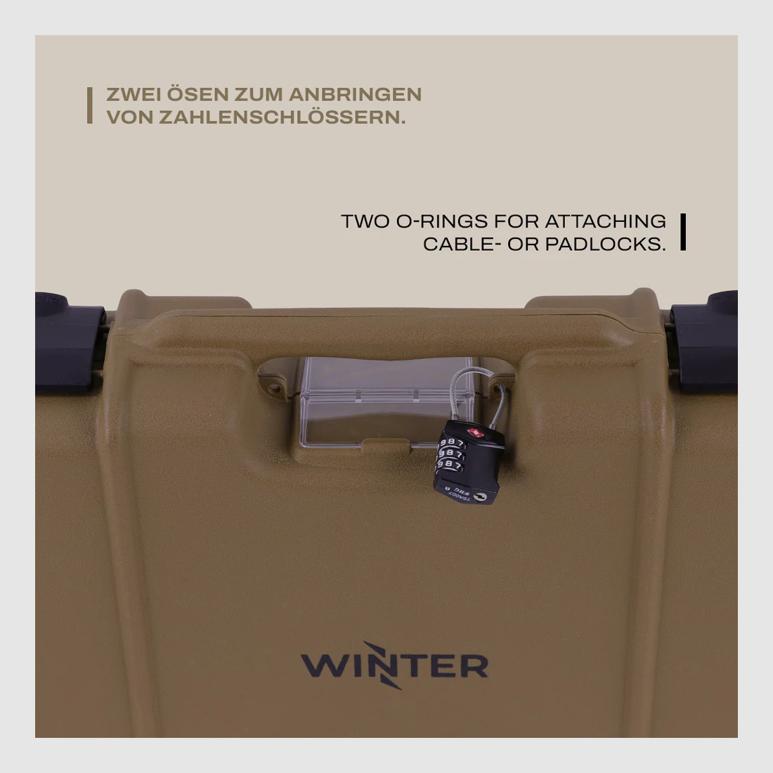 Funda para Rifle Winter W11 117 cm – estuche rígido robusto para armas largas