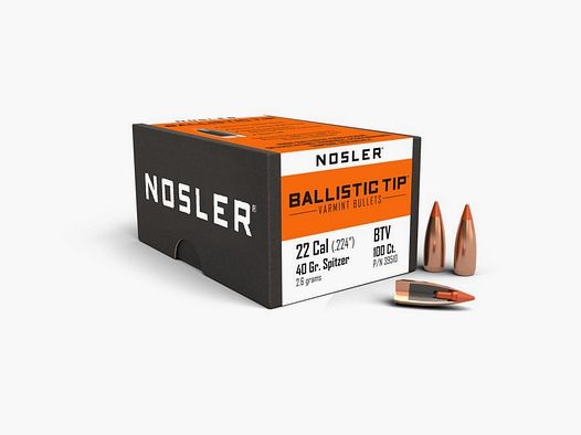 Puntas Cal. 22-40-Nosler Ballistic Tip Varmint 100 un.