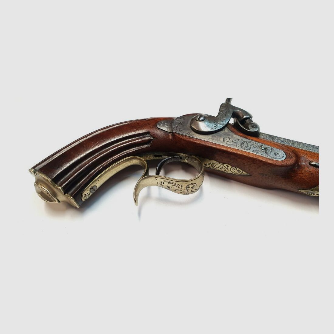 Pistola a percussione sconosciuta Liège, pistola da tiro - .62 polvere nera