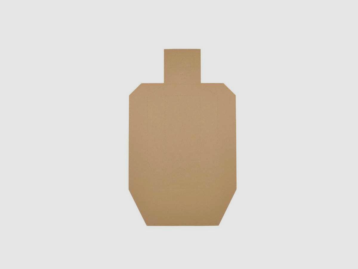 Pappe-Metrisches Ziel TAN-WEISS - 100 Stück-Pack, Bild 1 von 3
