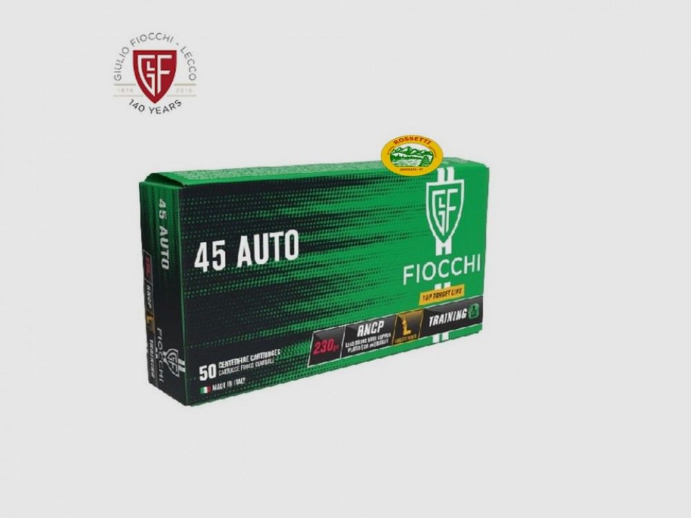 FIOCCHI Munition Kal.45 ACP RNCP 230gr TOP TARGET