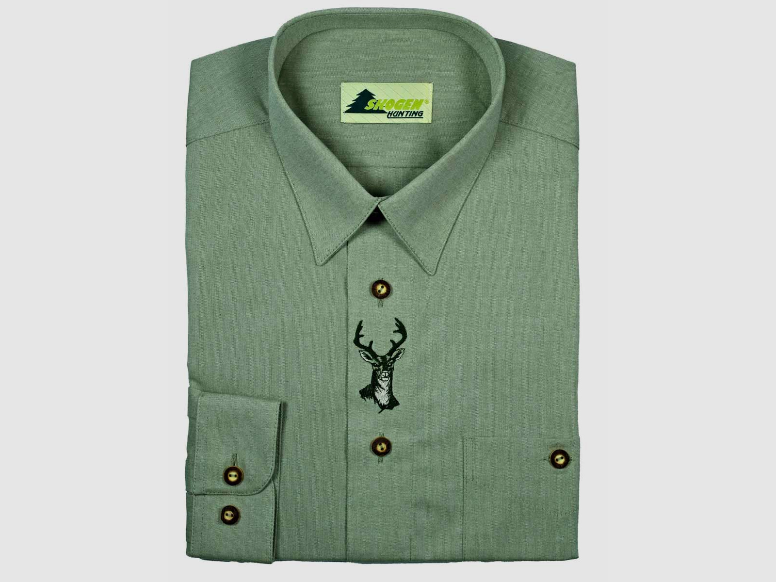 Skogen Hemd Chambray-Stick Hirsch Lind