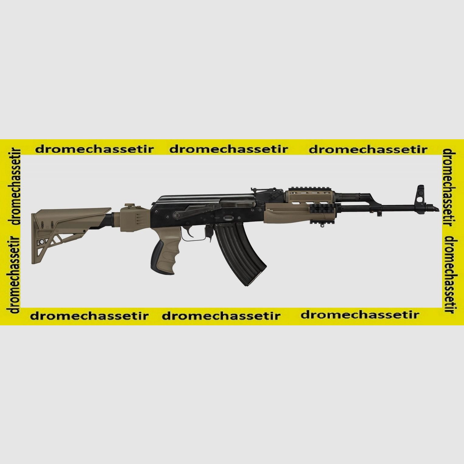 Pack ATI mit klappbarem, verstellbarem Schaft, Griff und Picatinny-Handschutz für AK47 FDE