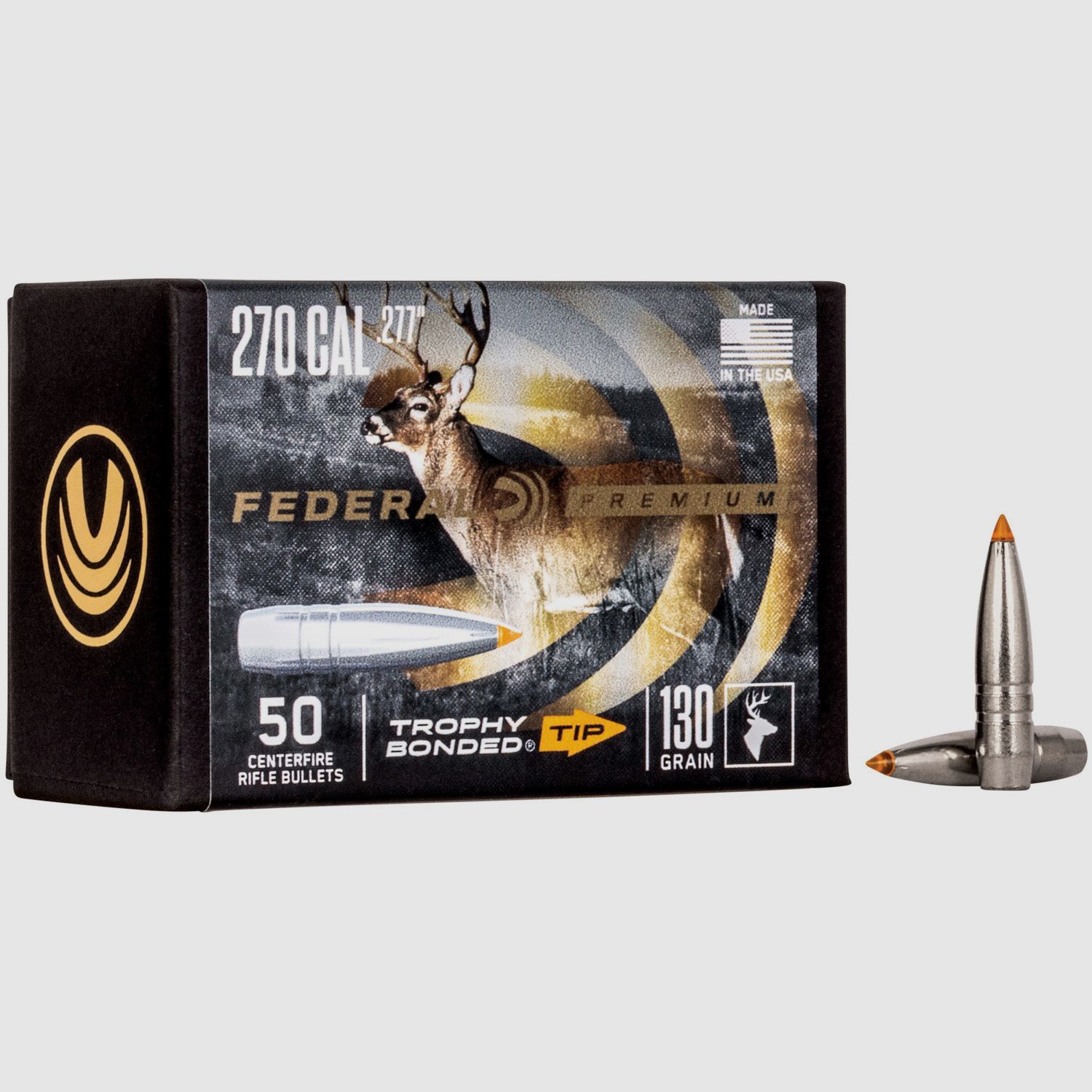 Kogels FEDERAL Trophy Bonded Tip – .277″ – 130 grains