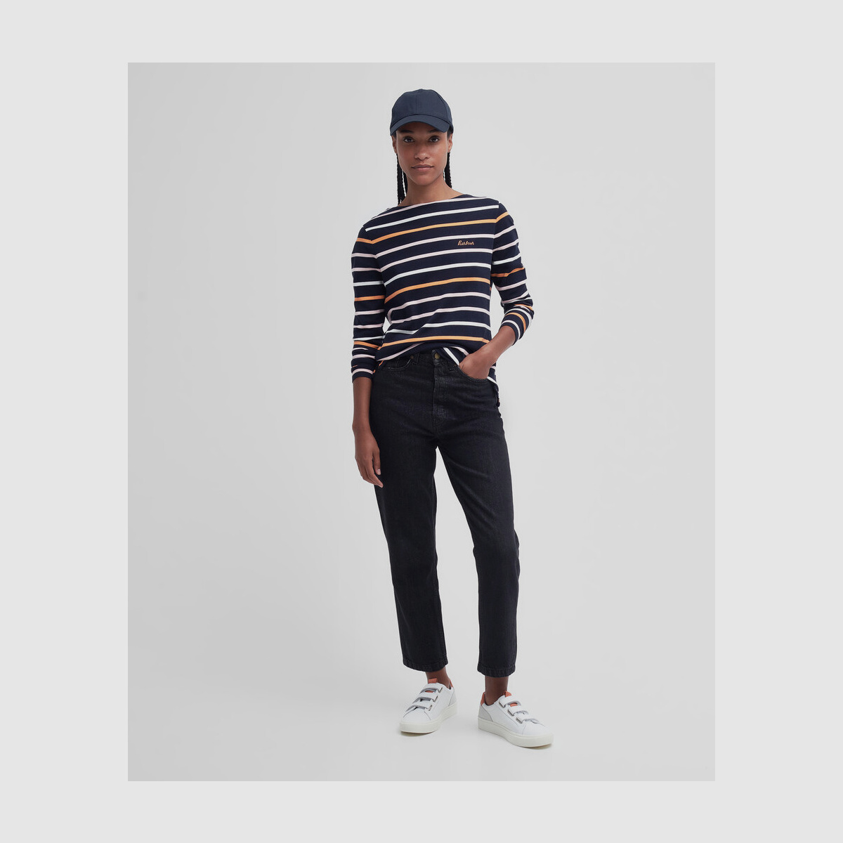 BARBOUR Streifenshirt Hawkins Navy Stripe