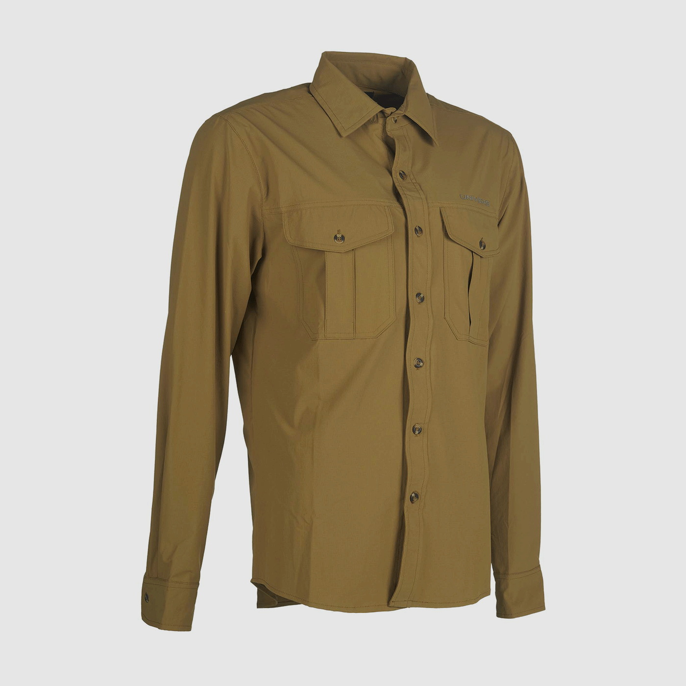 UNIVERS – PINZOLO 4-WAY STRETCH SHIRT CAMMELLO, afbeelding 4 van 5