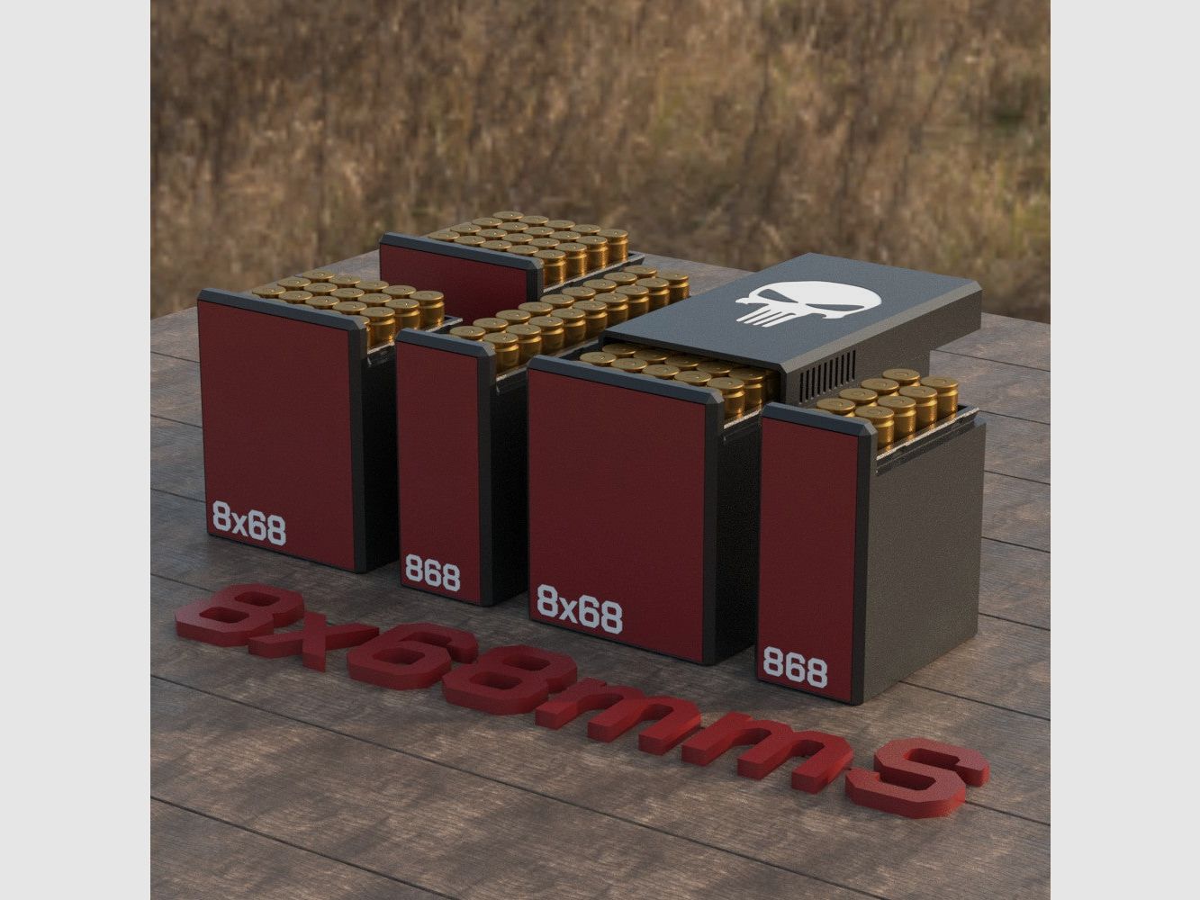 Filamelt Munitionsbox / Ammo Box 8x68mm S – Patronenbox für 50 Schuss, Made in Germany