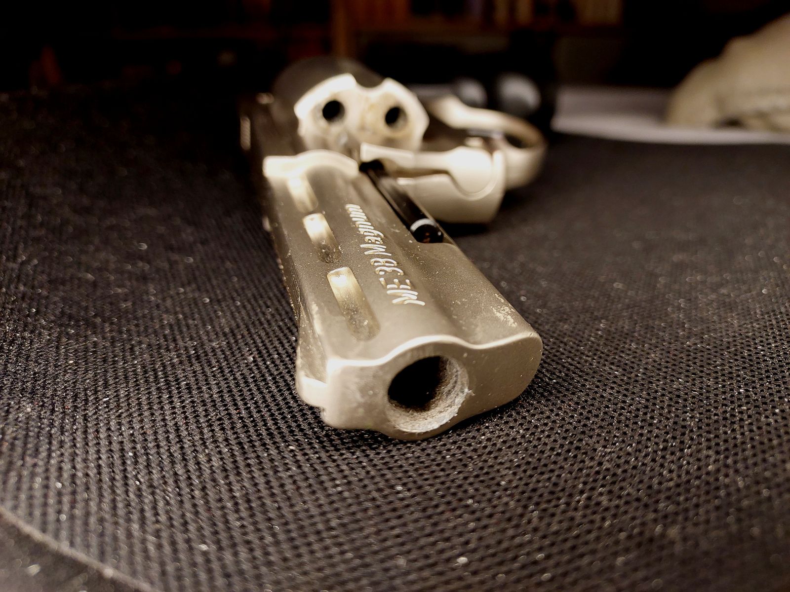 ME 38 Magnum Schreckschuss-Revolver, matt vernickelt im Kaliber 9mm R.K. (PTB 706)