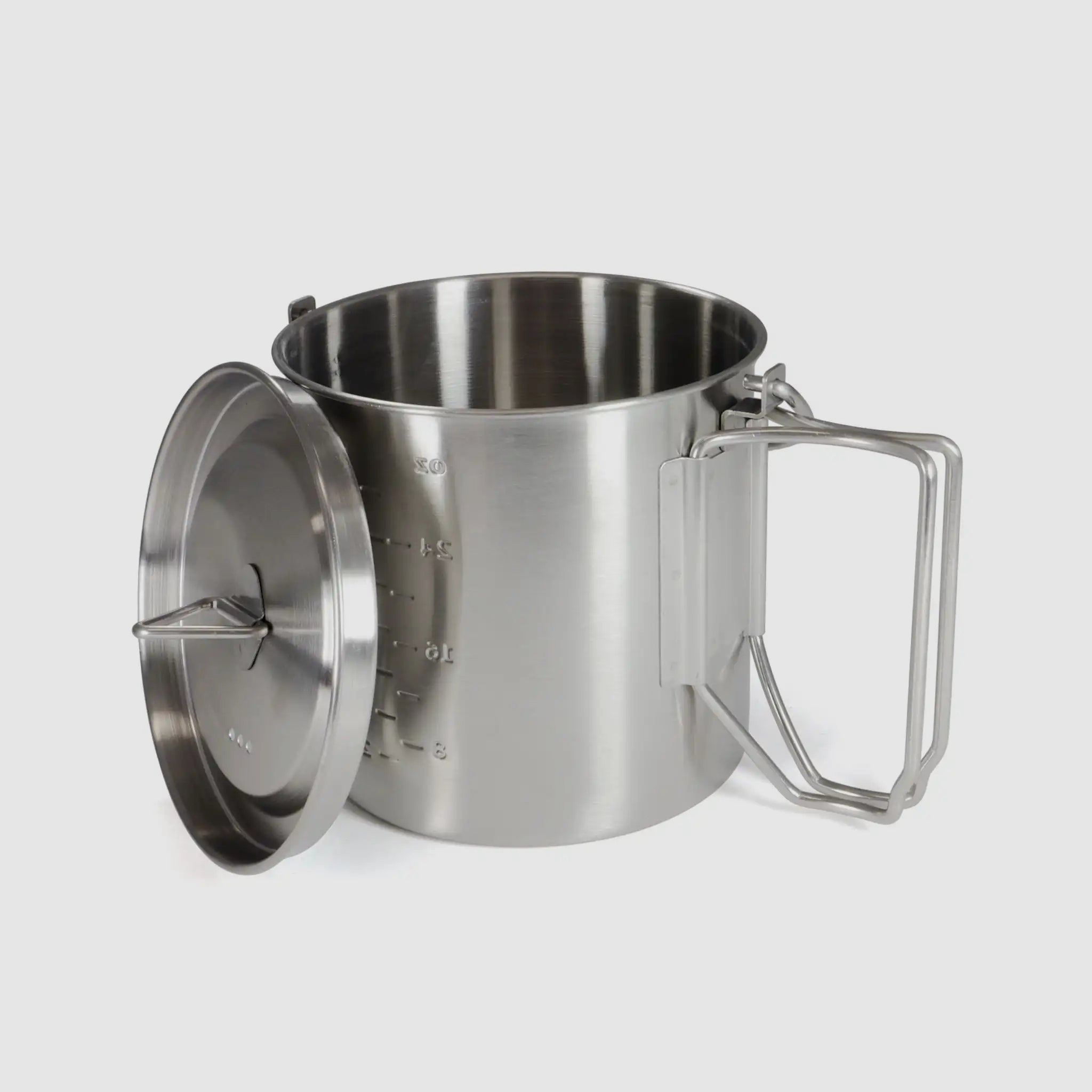 Origin Outdoors Casserole de Camping en Acier Inoxydable 2 en 1 - 1,0 L