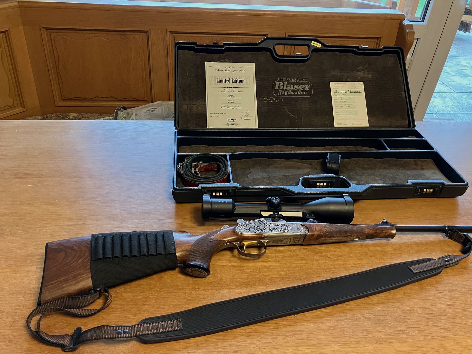 BLASER K77 cal.30R Blaser mit ZF Zeiss 7x50 Absehen 4 Leuchtpunkt, neuwertiger Zustand!