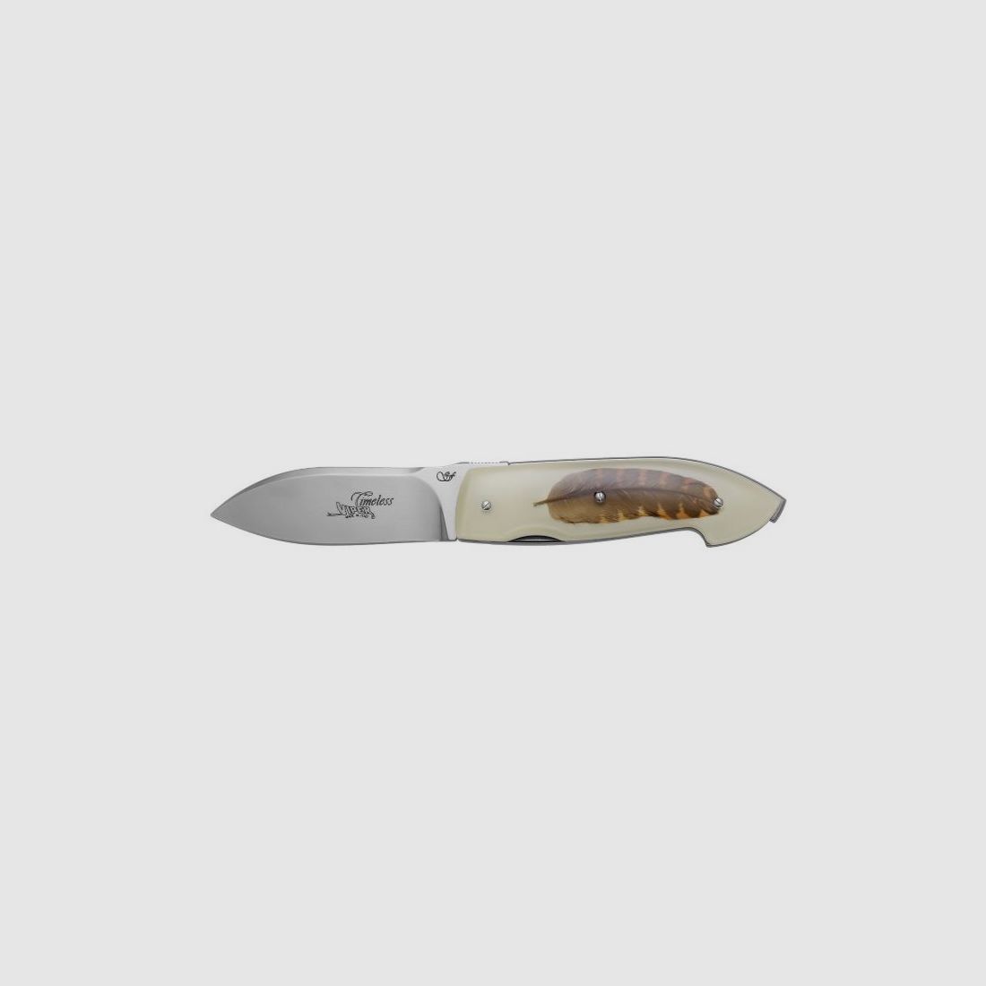 Viper Klappmesser mit Wachtel-Feder am Griff mod. Timeless Piuma art.V5400IN-BC VIPER, Bild 2 von 4