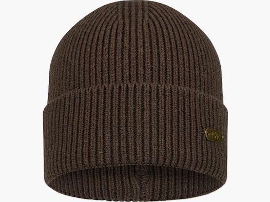 Blaser Tommy Rib Knitted Beanie Dark Brown