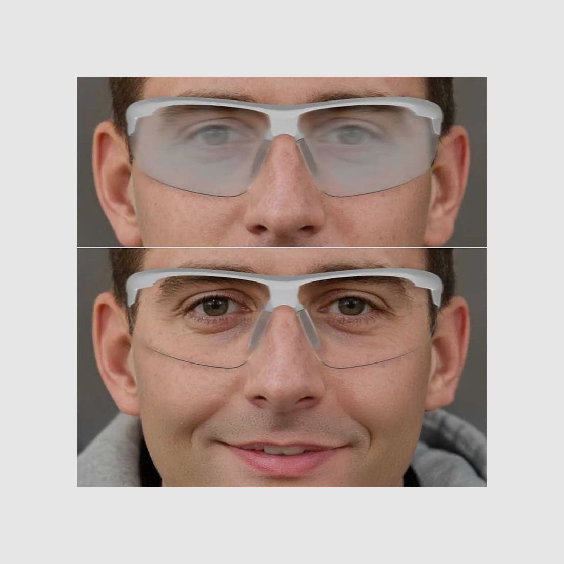 Ace Evo Schutzbrille für die Arbeit – beschlagfreie taktische Schutzbrille – weißer Rahmen, klare Gläser, Bild 4 von 4