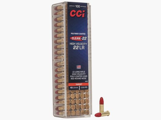 CCI Clean-22 High Velocity .22 LR 40GR LRN 100 Patronen