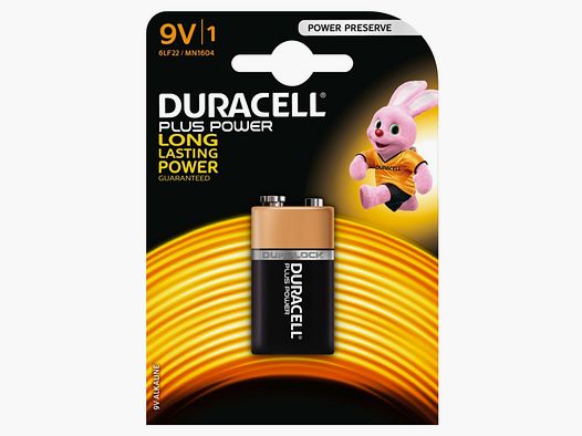 Duracell Batterie 6LF22/MN1604 (Blockbatterie) 9 V, IEC