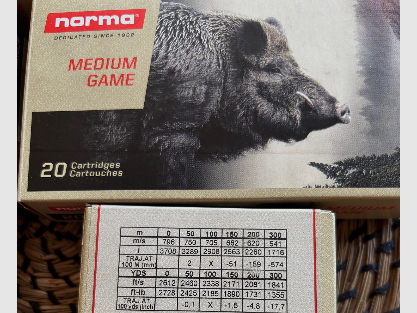 85 shots Norma Vulkan 11.7 g / 180 gr 36 shots Hornady SST 150 gr caliber .308 nice overall package TOP!