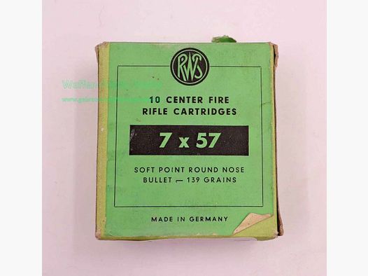RWS (WZd.Fa.Rottweil) geweerpatronen 7x57
