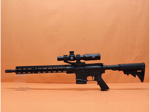AimZone Ha.Büchse .223Rem AimZone Aim15 Basic Sporter 16L System AR-15 +Geco 1-6x24 Zielfernrohr+Burris PEPR