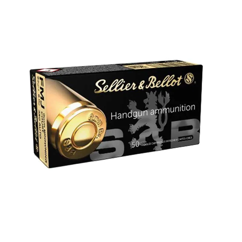 Munición S&B cal. 9mm Browning / 380 Auto / 9mm short FMJ 6,0 g / 92 gr