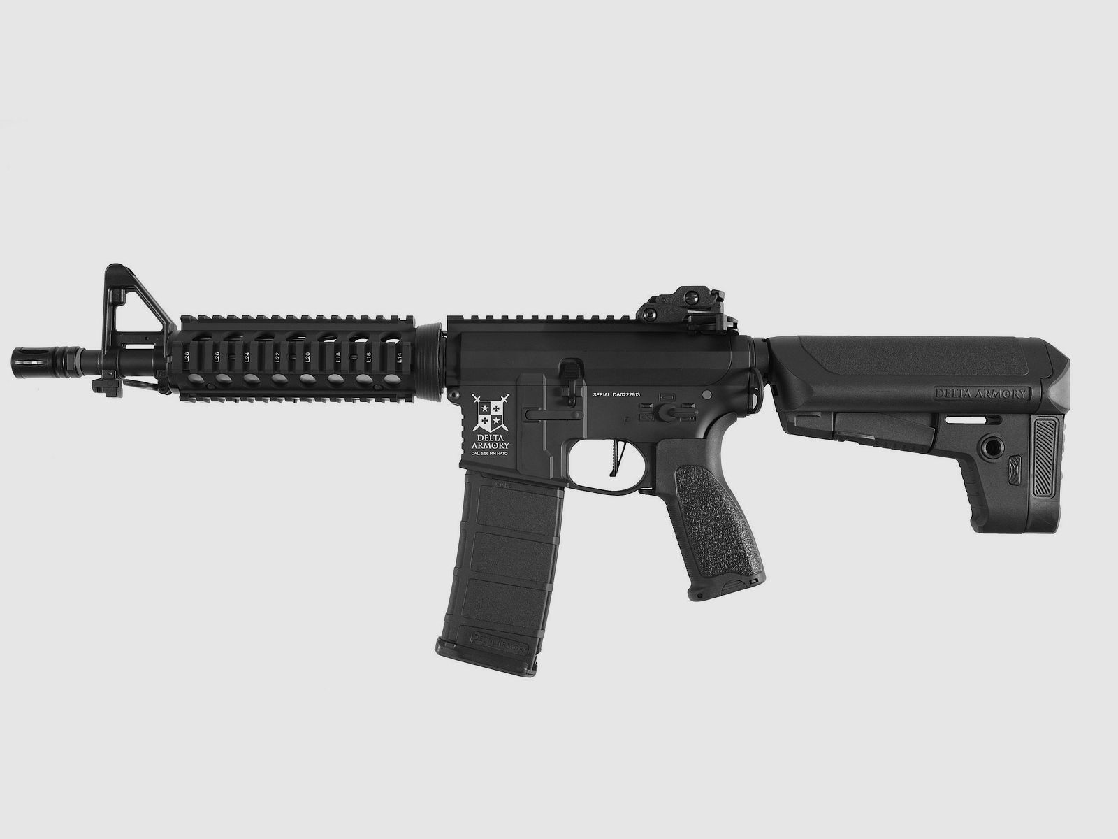 AR15 CQB-R ALPHA Vollmetall in Schwarz max 0.5 Joule Airsoft frei ab 14 Jahren - Delta Armory