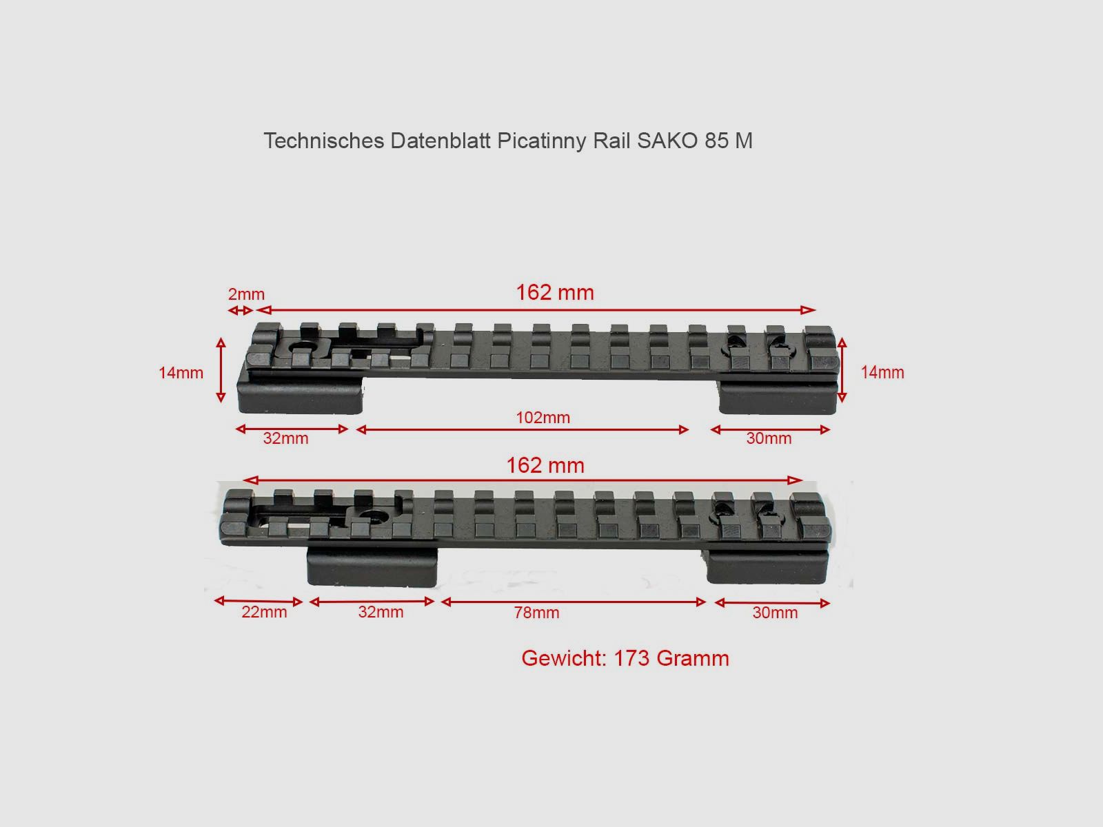 Picatinny Rail SAKO 85 M
